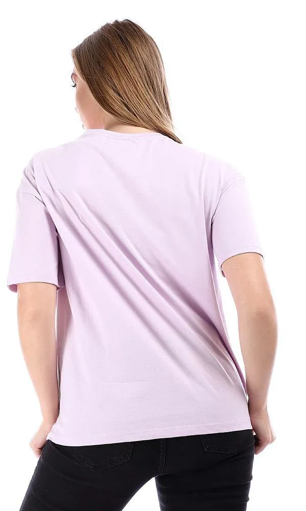 94876 "Classic Garage" Slip On Cotton T-Shirt - Lilac