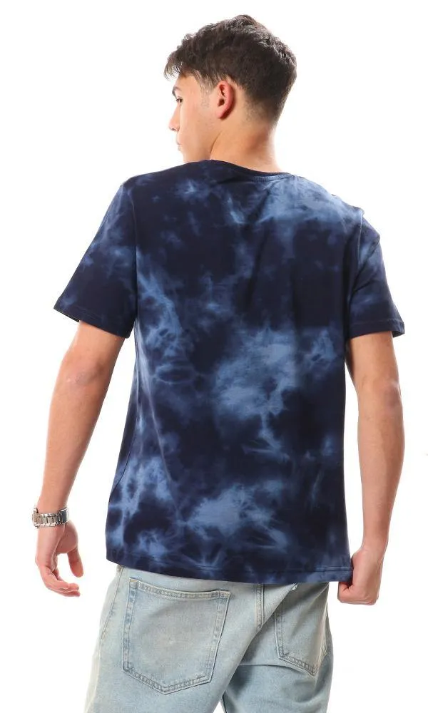 94941 Tie-Dye Cotton Slip On T-Shirt - Blue