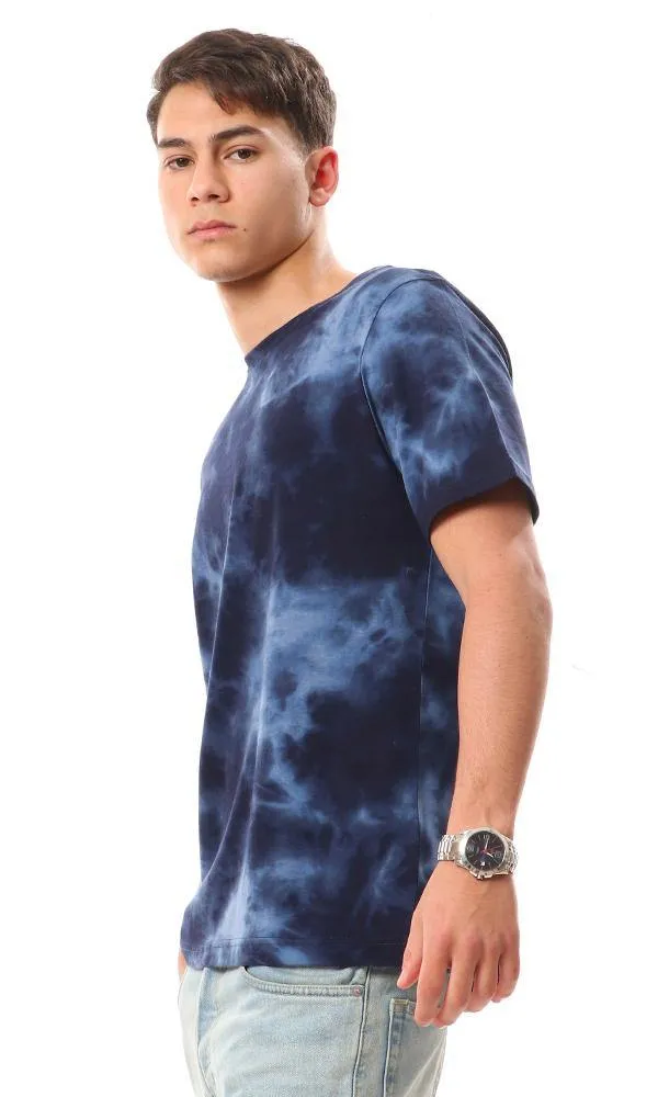 94941 Tie-Dye Cotton Slip On T-Shirt - Blue