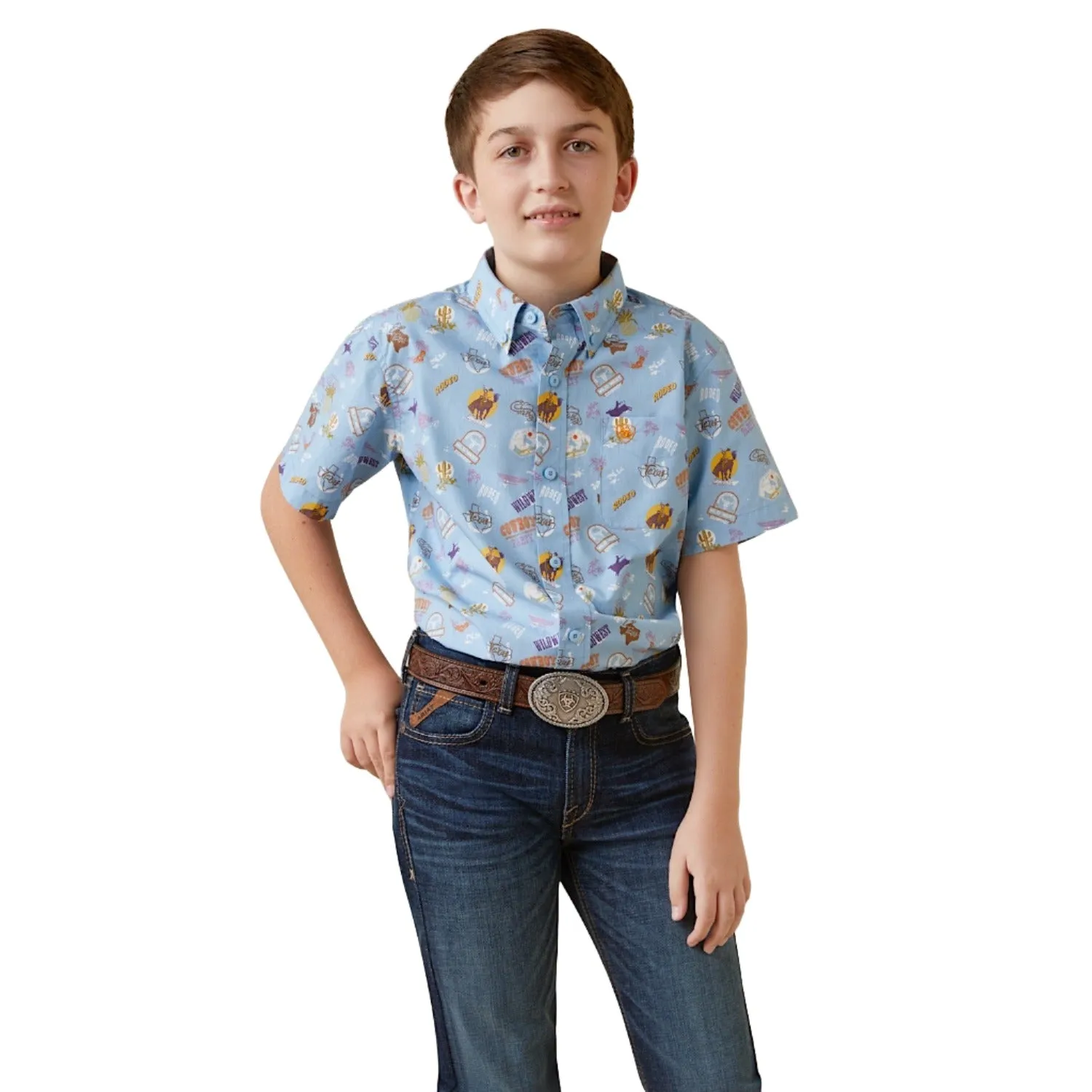 Ariat Boys Maurico Classic S/S Shirt Lilac