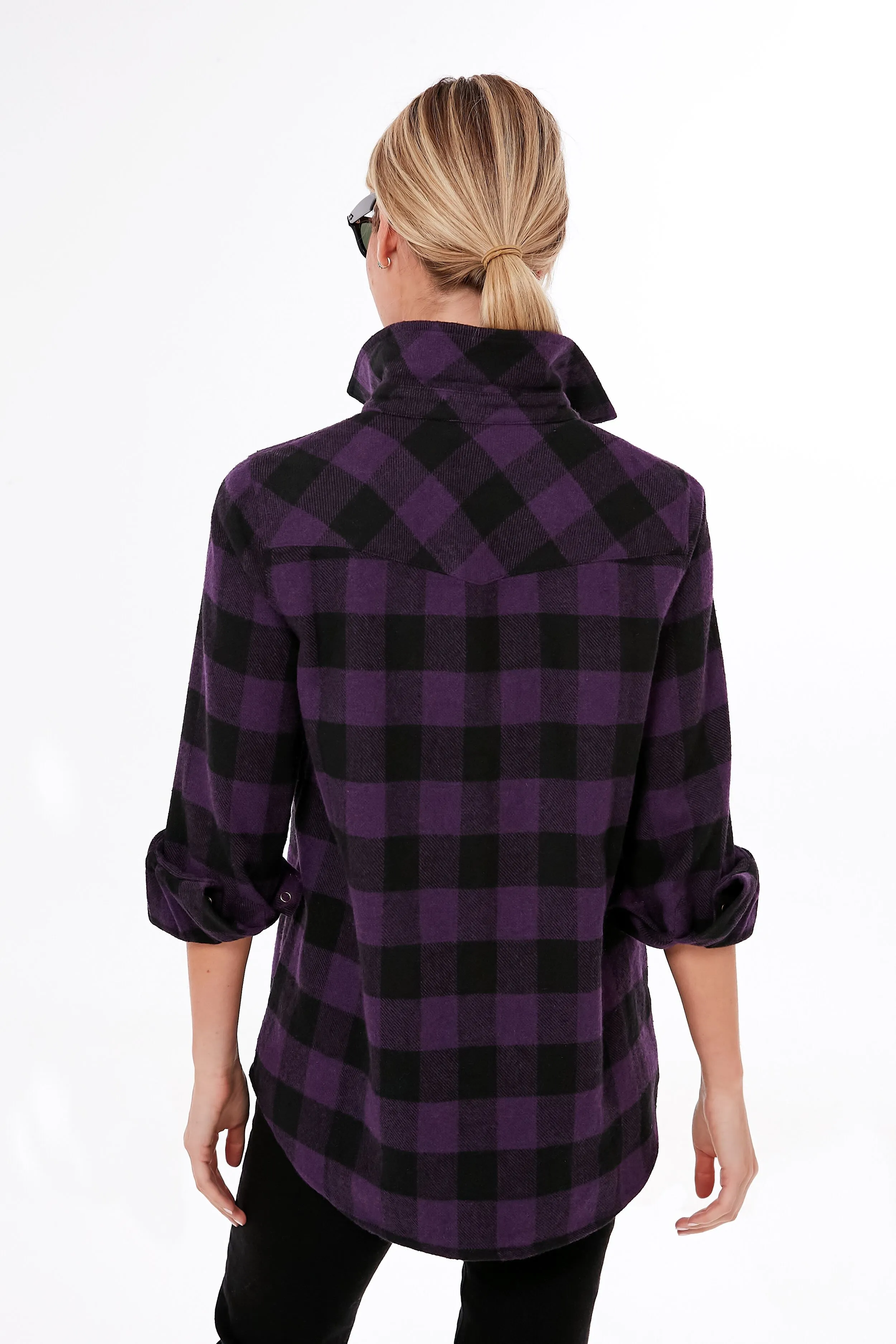 Aubergine Check Parker Shacket