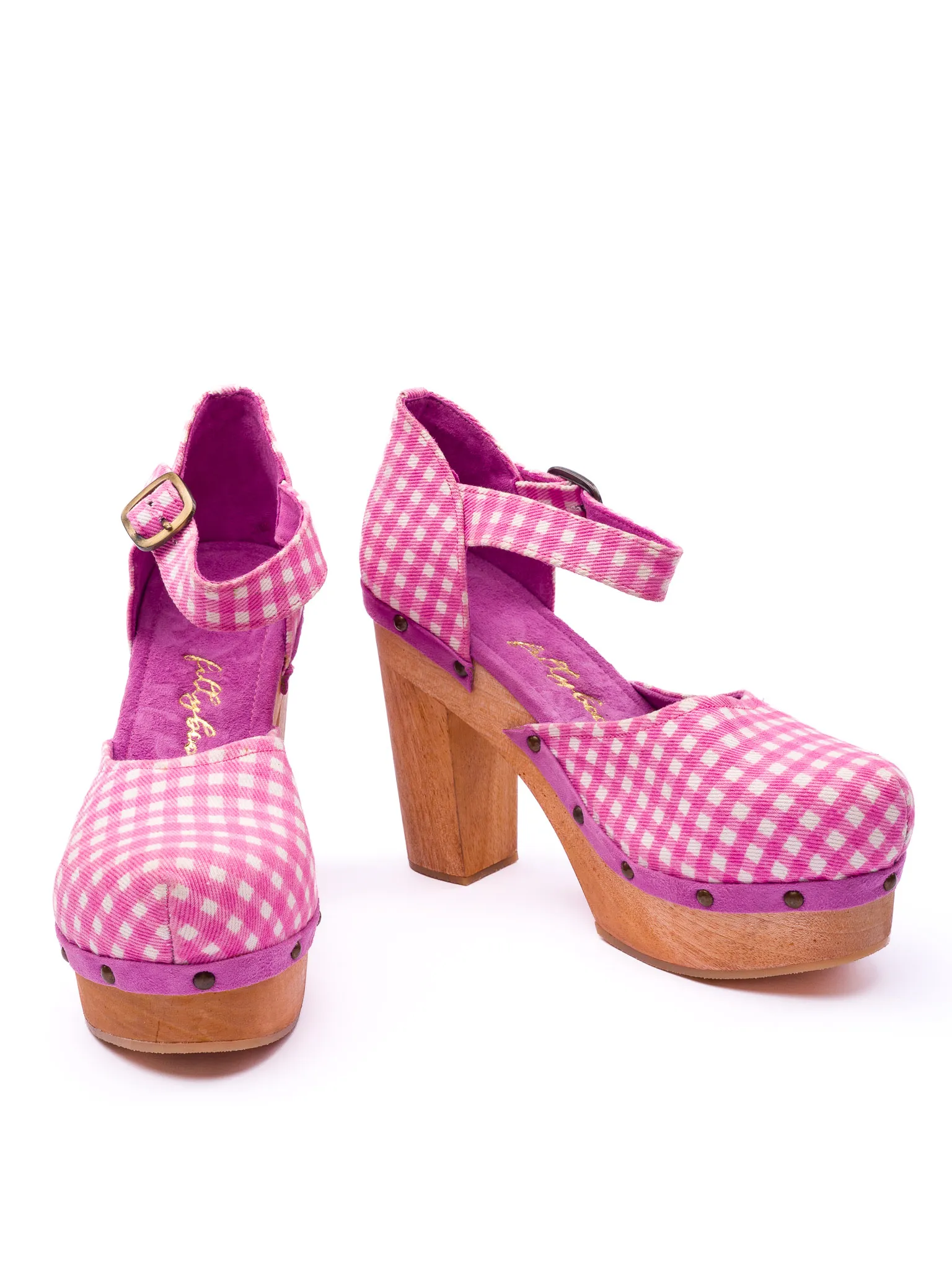 Aurora Pink Gingham - Wedge