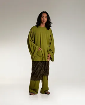 Baju Melayu Tidur (Olive Jersey)