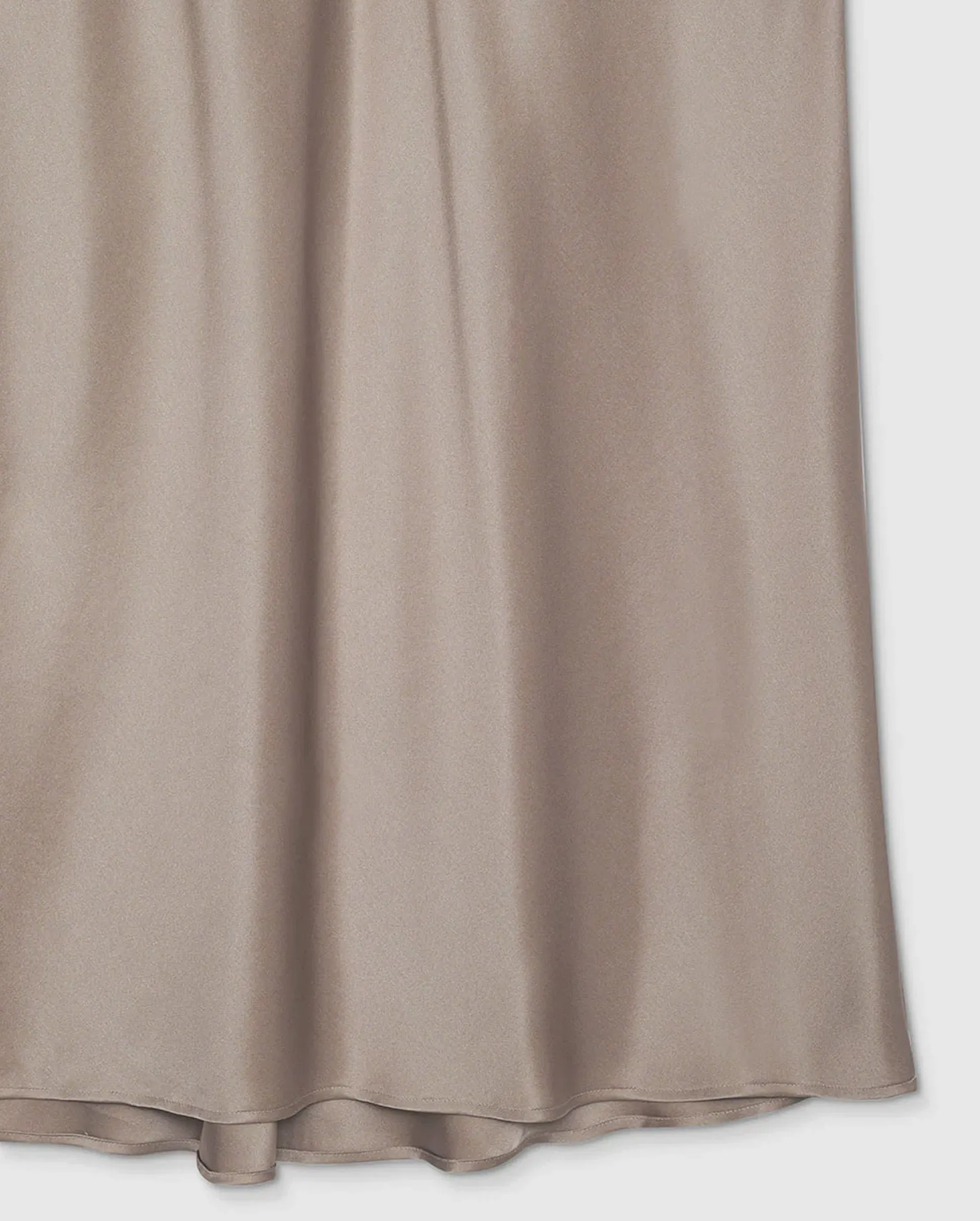 BAR SILK MAXI SKIRT / TAUPE