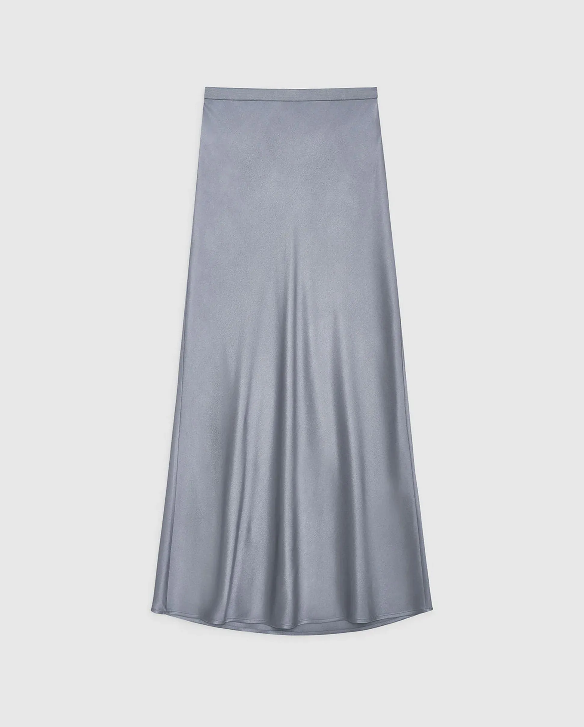 BAR SILK SKIRT / GREY