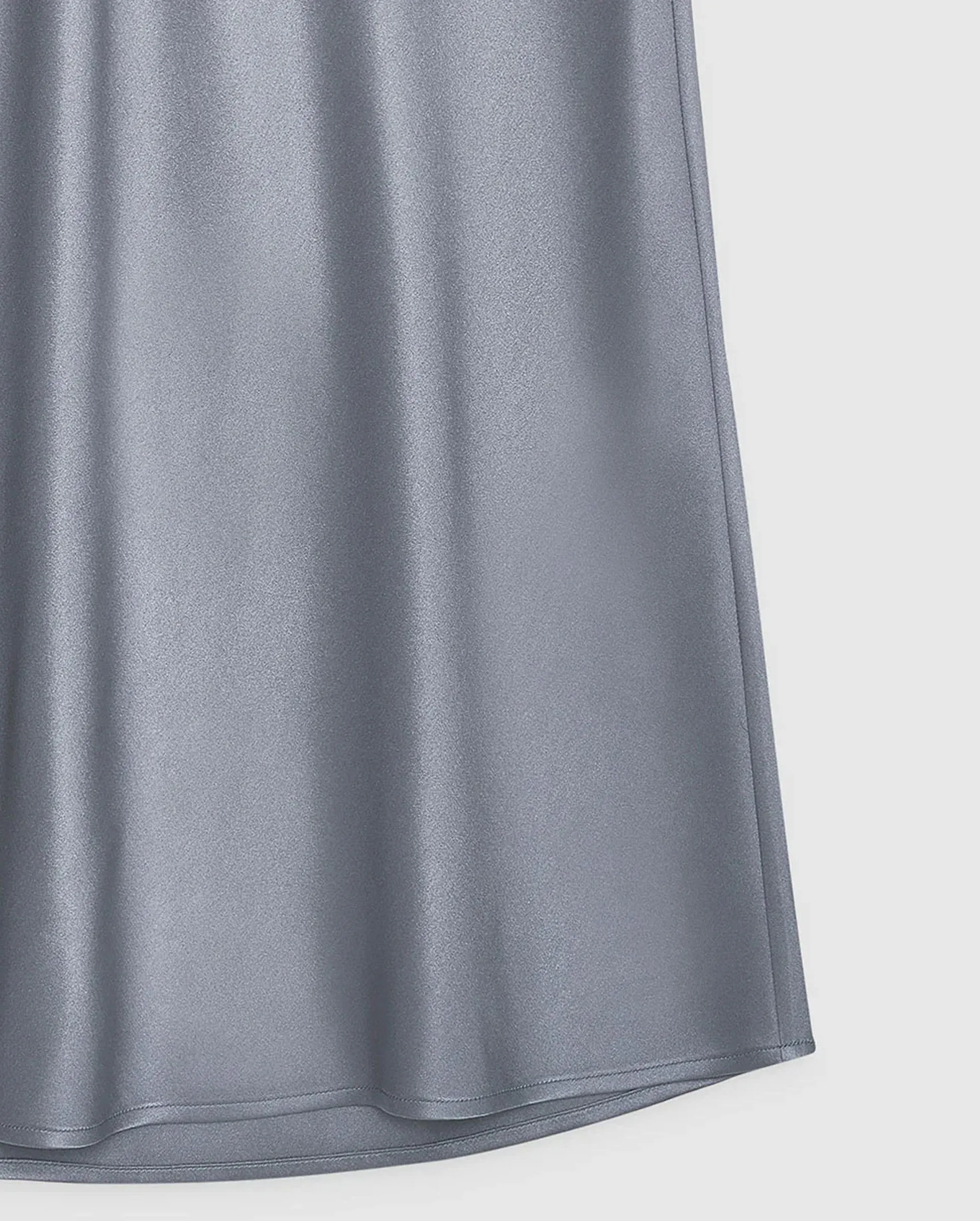 BAR SILK SKIRT / GREY