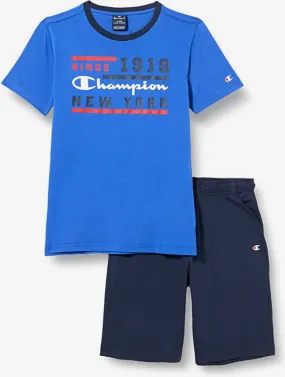 Champion boy's outfit Legacy Graphic T-shirt   Bermuda 306315 BS071 ETR bluette-navy