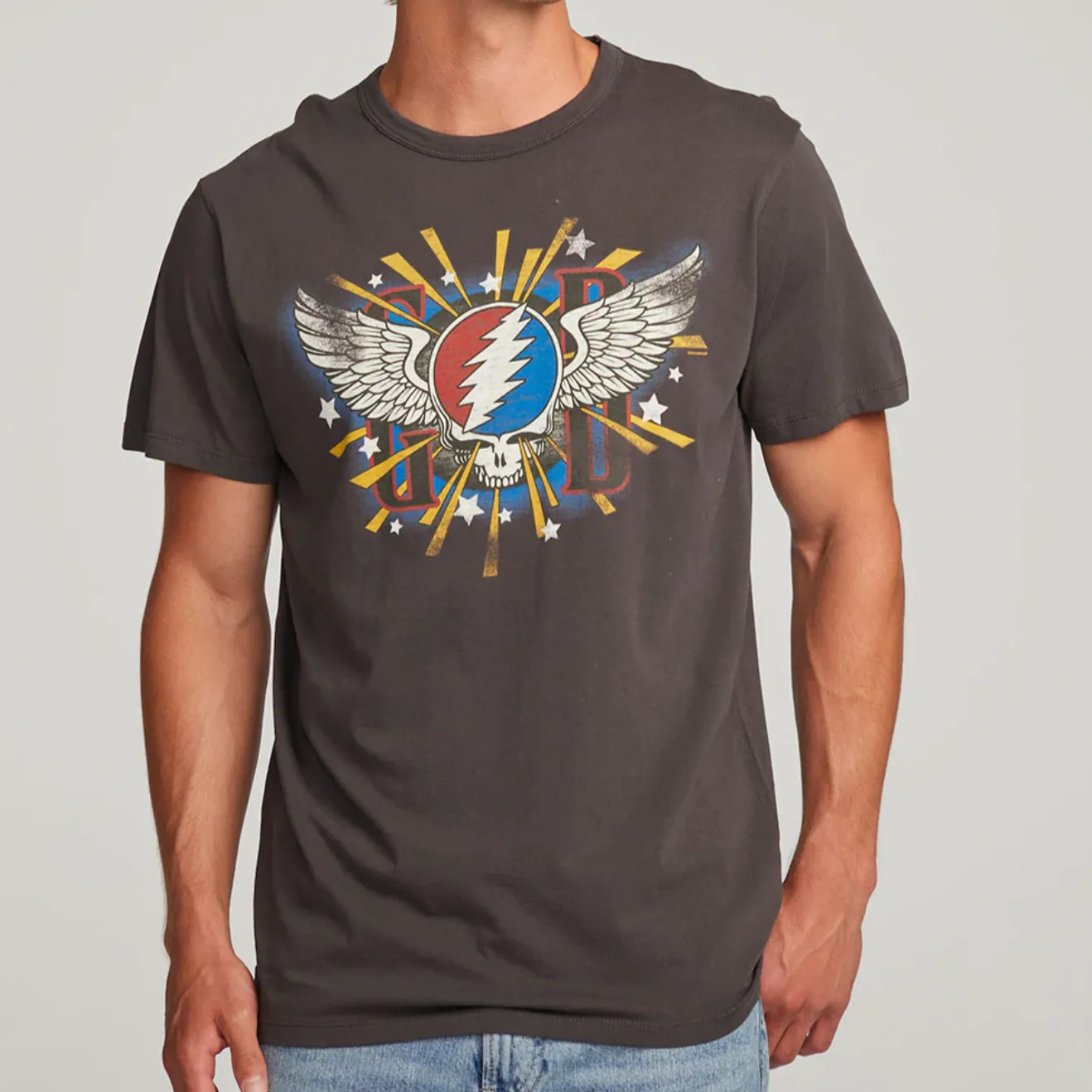 CHASER Grateful Dead Skull & Wings Tee (Black)