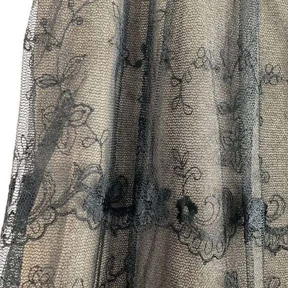 Chetta BNWT Long Black Lace Maxi Skirt