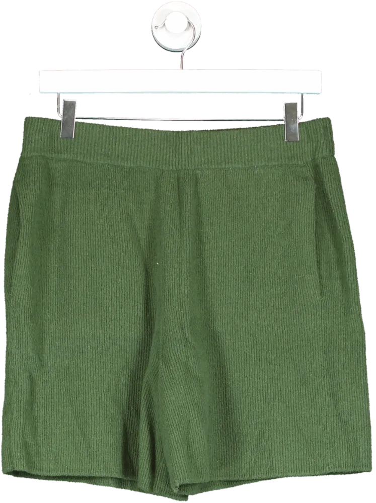 cos Green Pull On Ribbed Shorts UK S