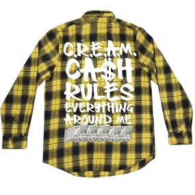 CREAM - Black and Yellow Flannel Long Sleeve Shirt