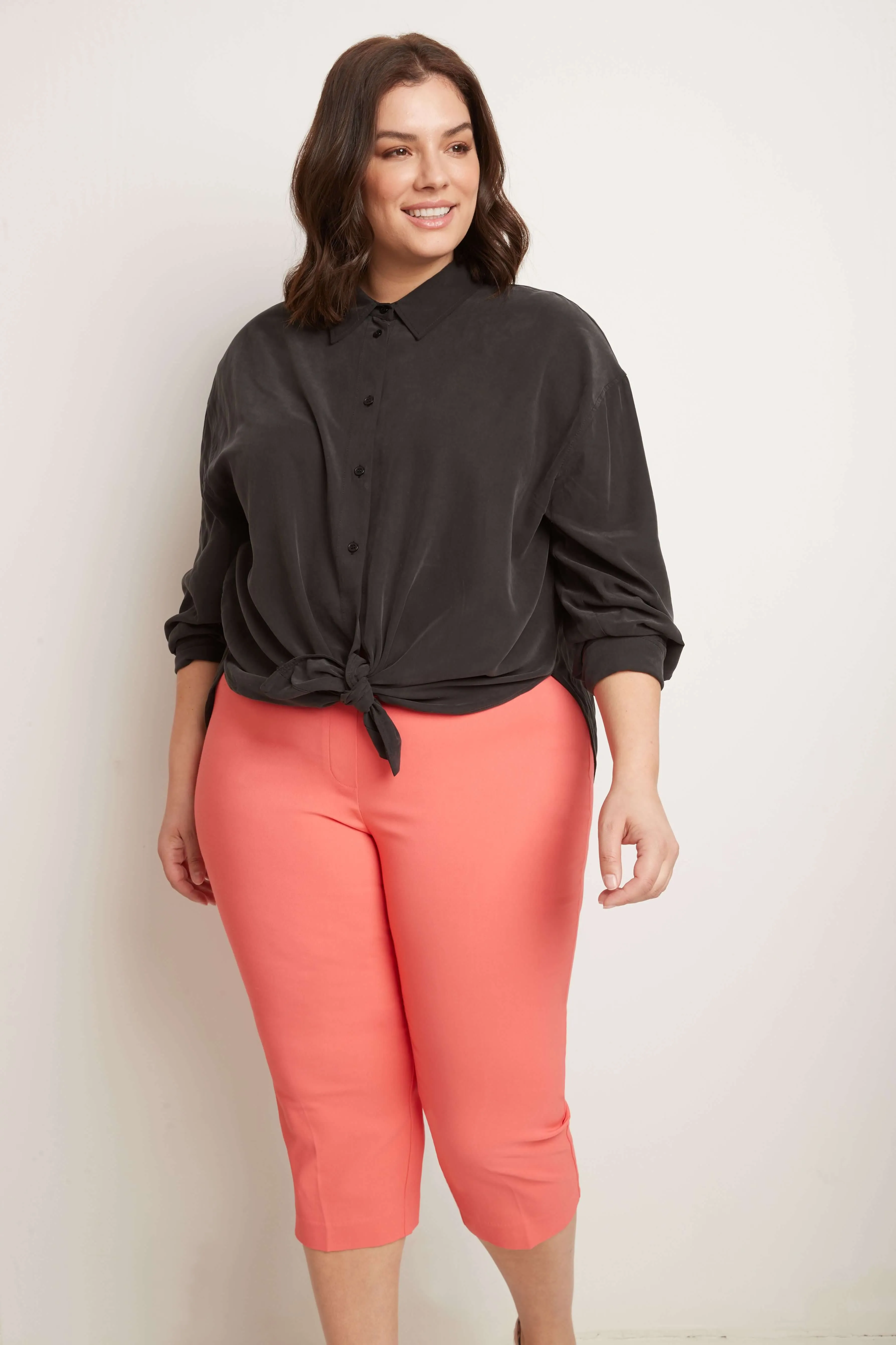 Curvy Capri with Flattering Wide Waistband