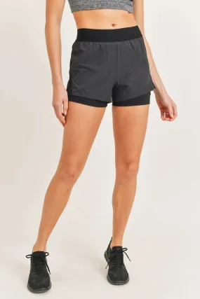 Curvy Two-Toned Shorts