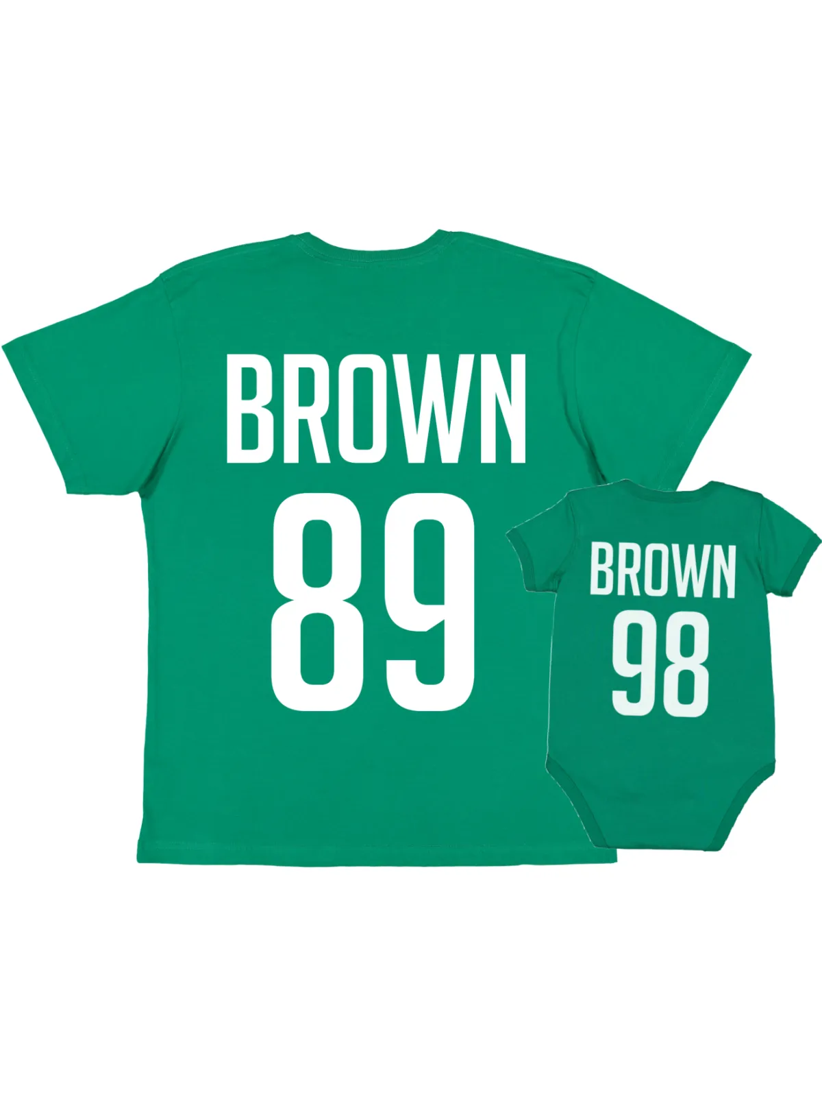 Daddy   Me Matching Jersey Shirts - Kelly Green