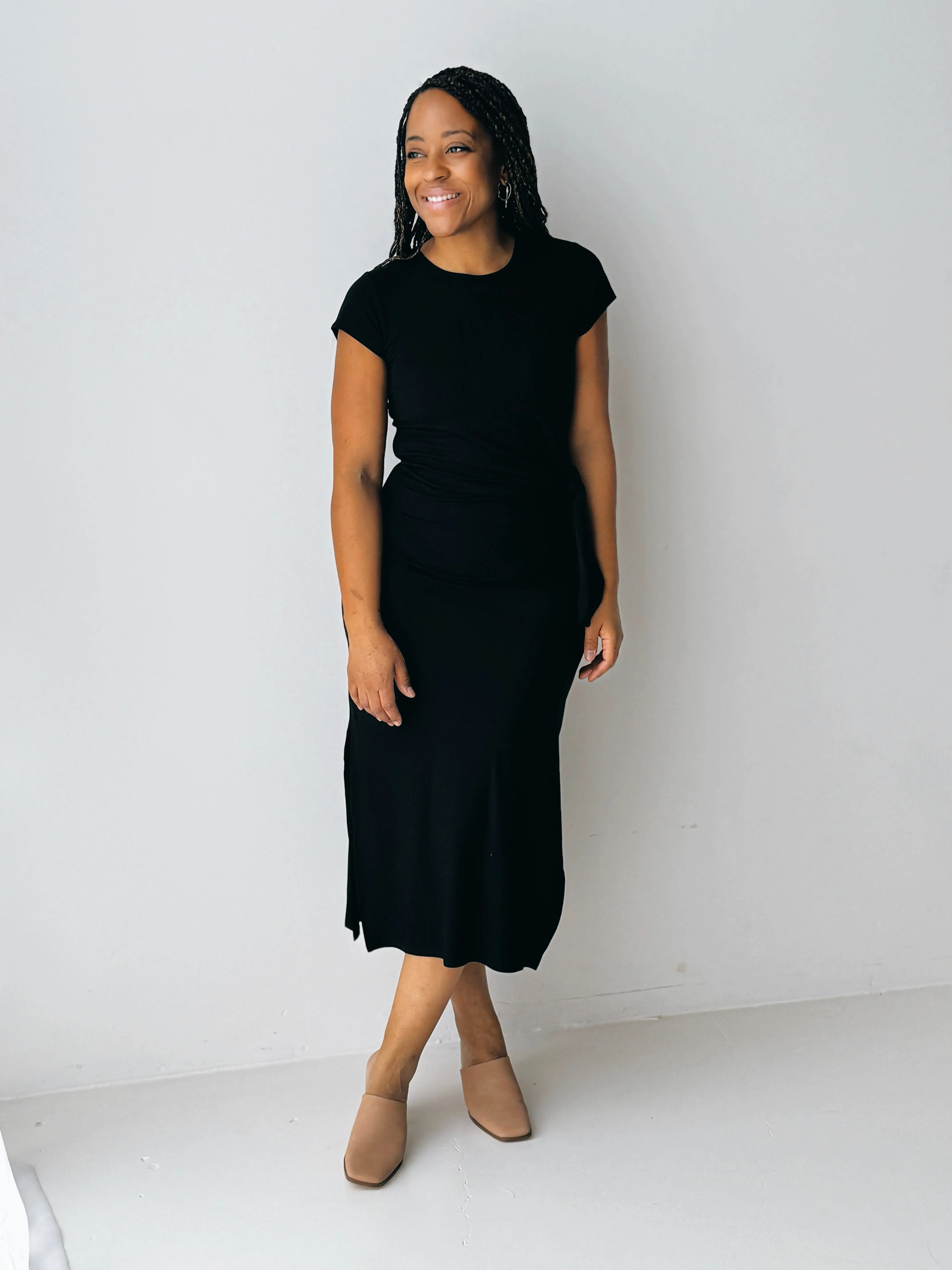 Dex Knotted Dress in Black