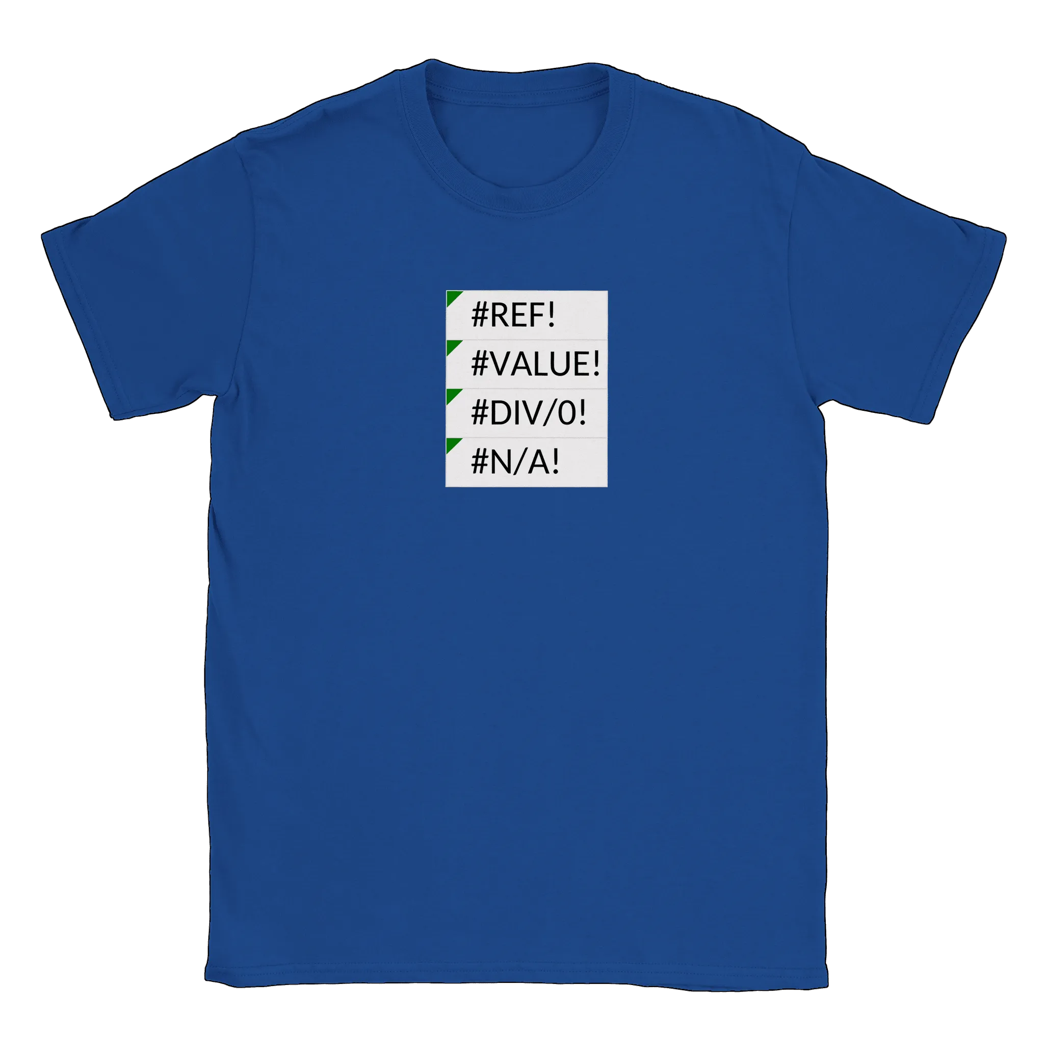 Excel errors - T-shirt