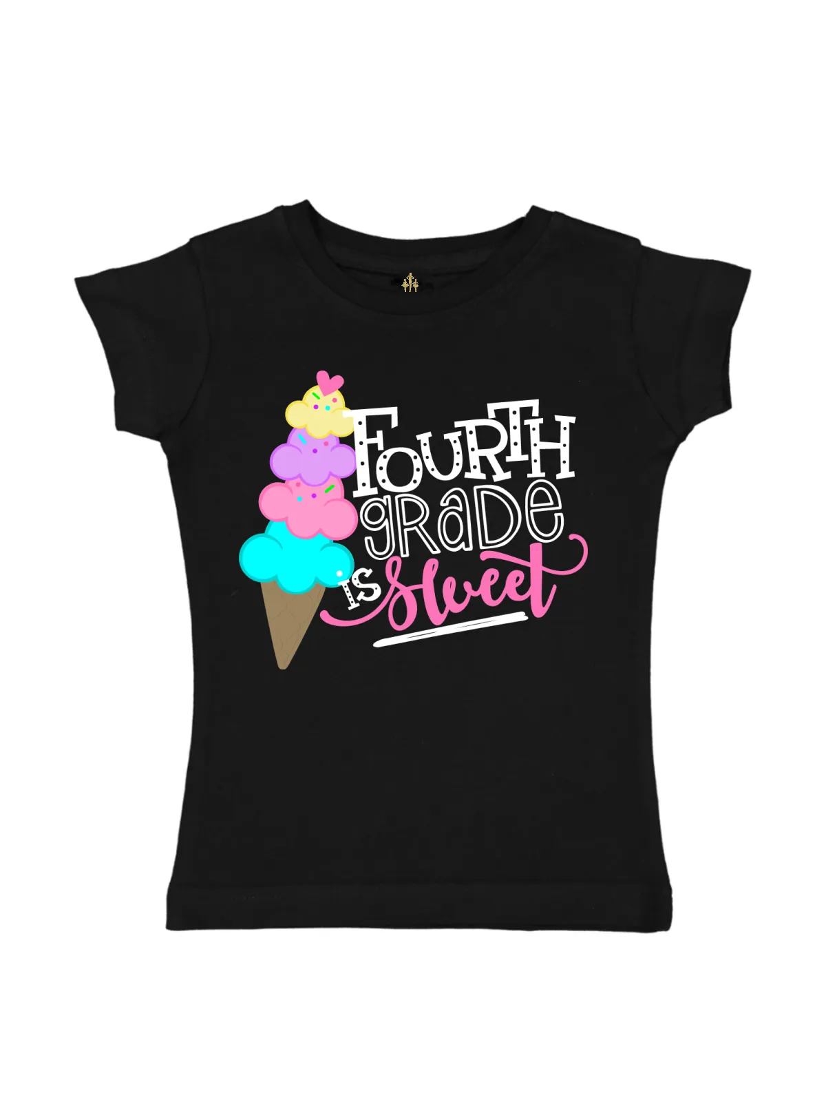 Fourth Grade is Sweet Girls Shirt - White, Black, Pink, & Blue