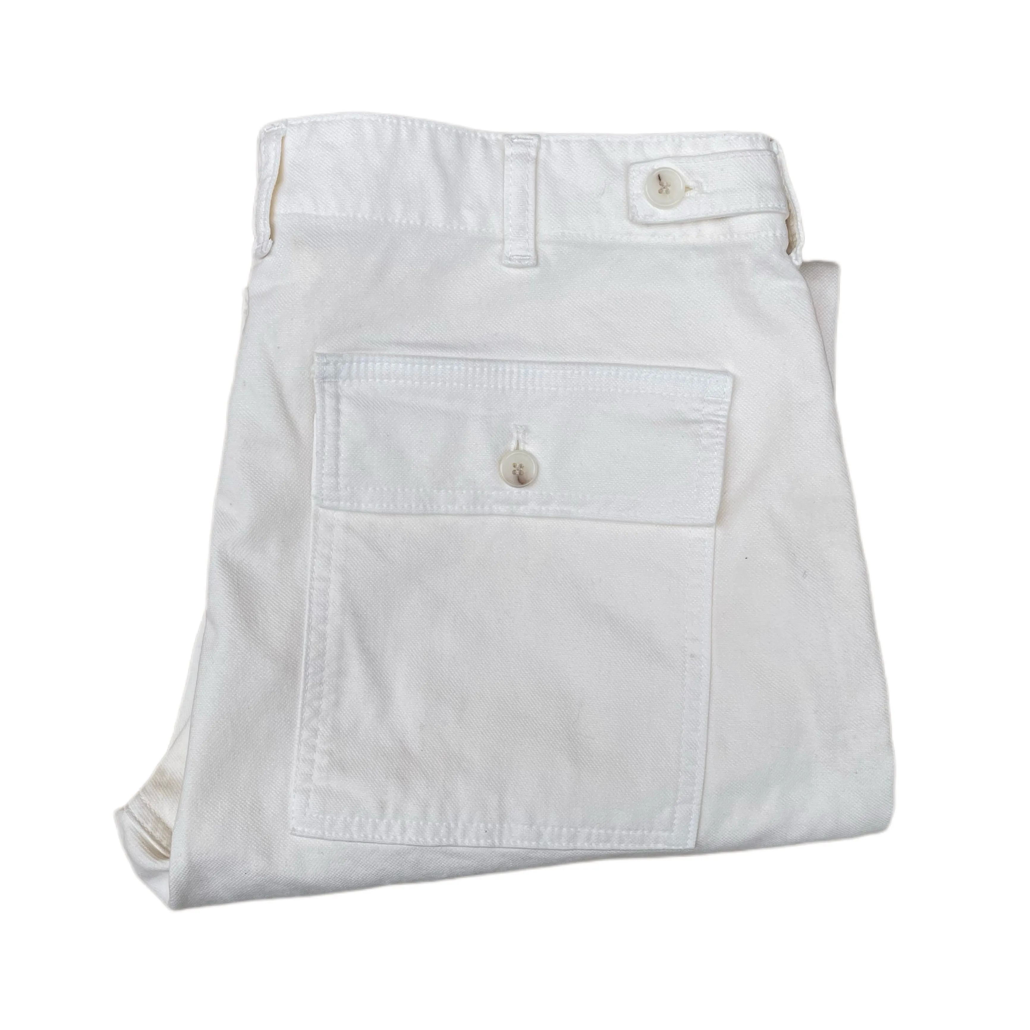 FRESH Cotton Fatigue Pants In Butter White