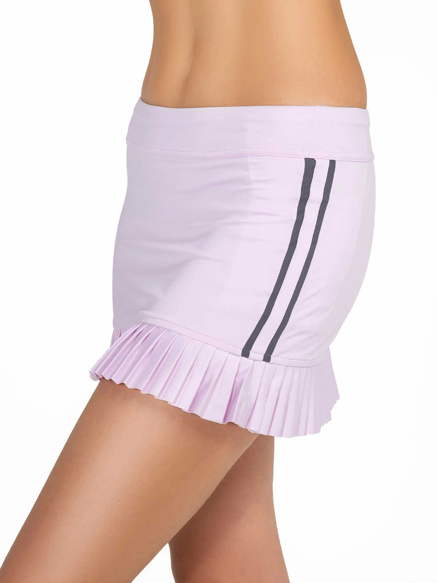 Harper Pleated Skirt - Ice Pink/Onyx