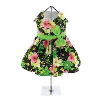 Hawaiian Dress for Dog | Black Floral Dress