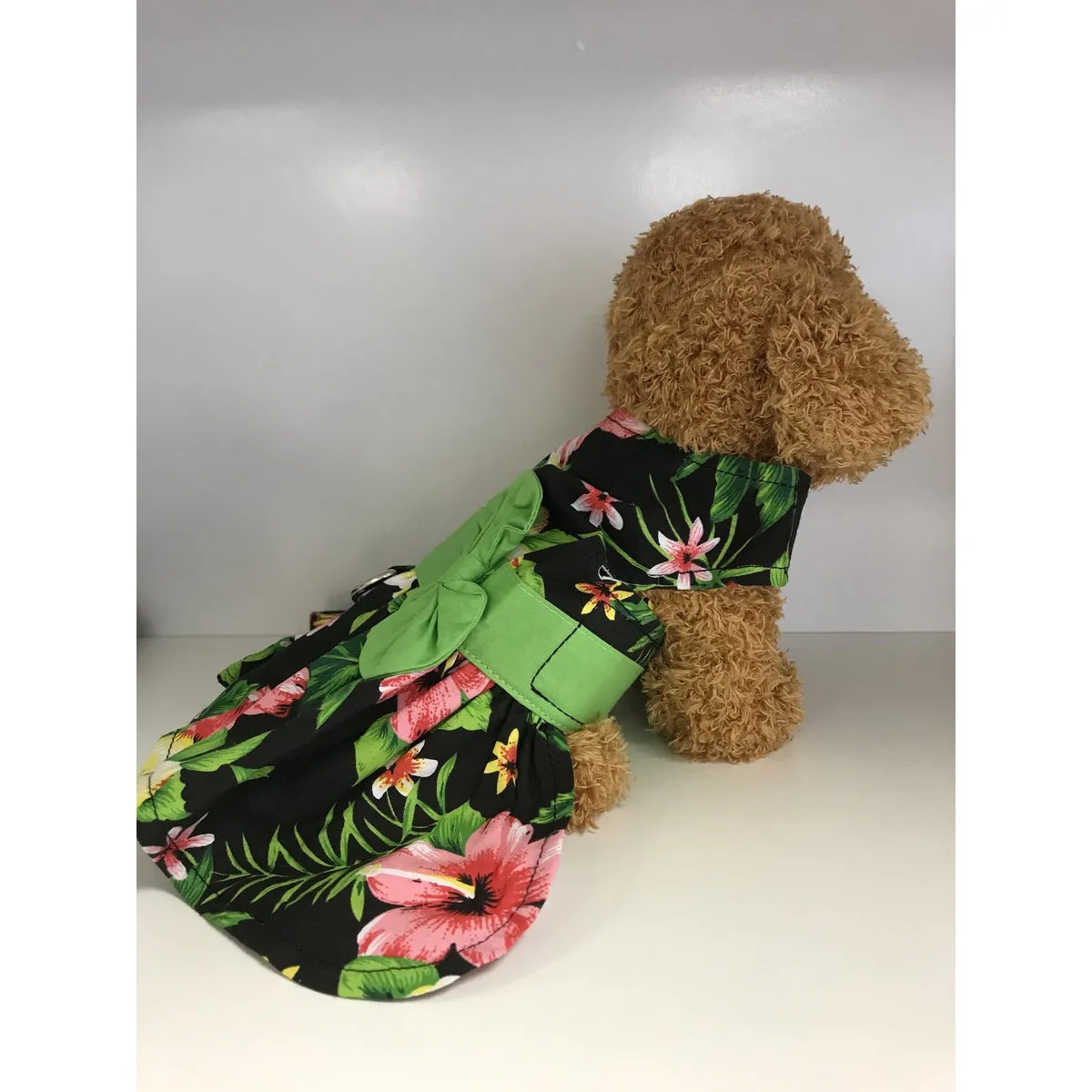 Hawaiian Dress for Dog | Black Floral Dress