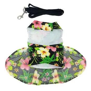 Hawaiian Dress for Dog | Black Floral Dress