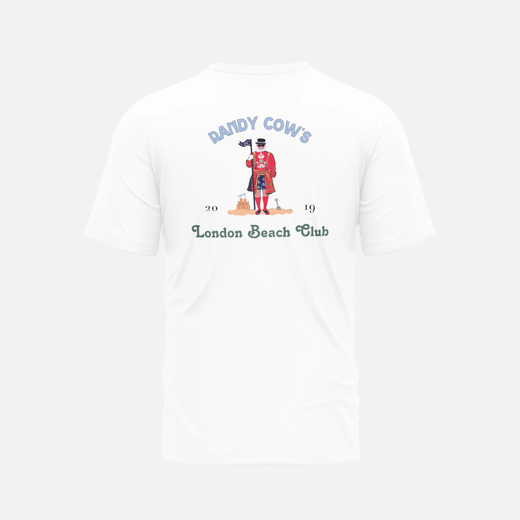 London Beach Club Beefeater - White Organic Cotton T-Shirt