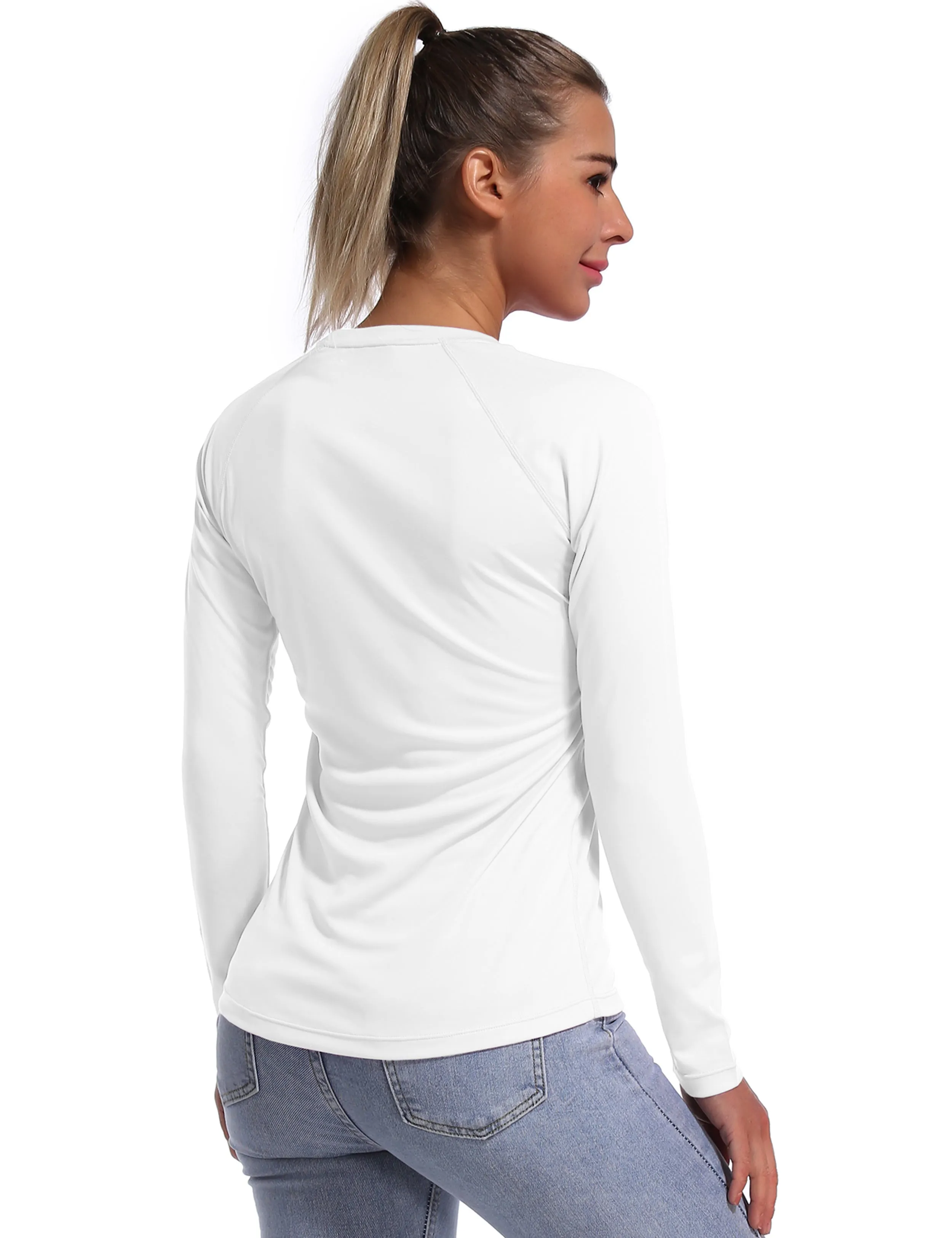 Long Sleeve Athletic Shirts white