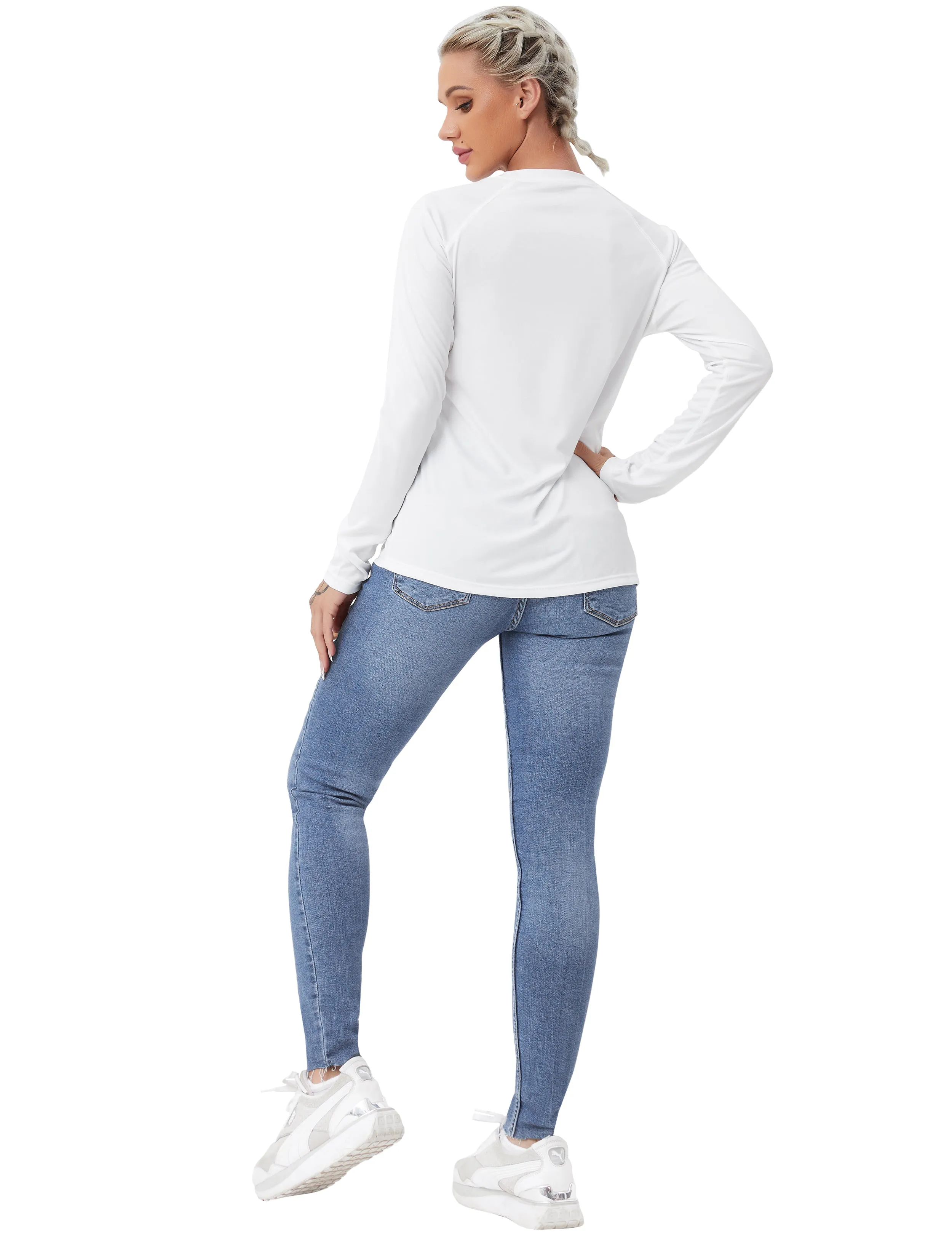 Long Sleeve Athletic Shirts white