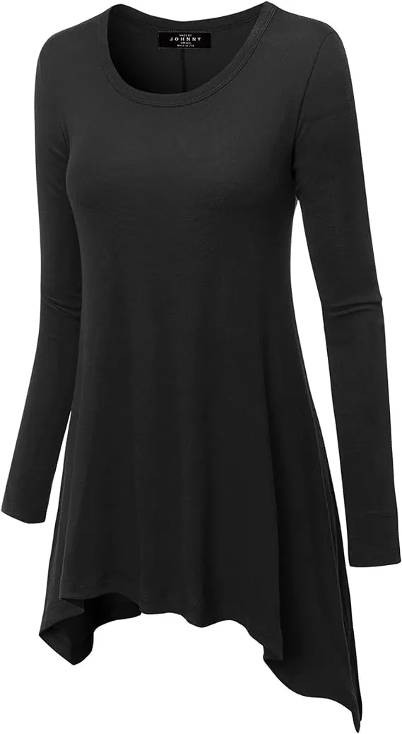 Long Sleeve Tunic Top Black