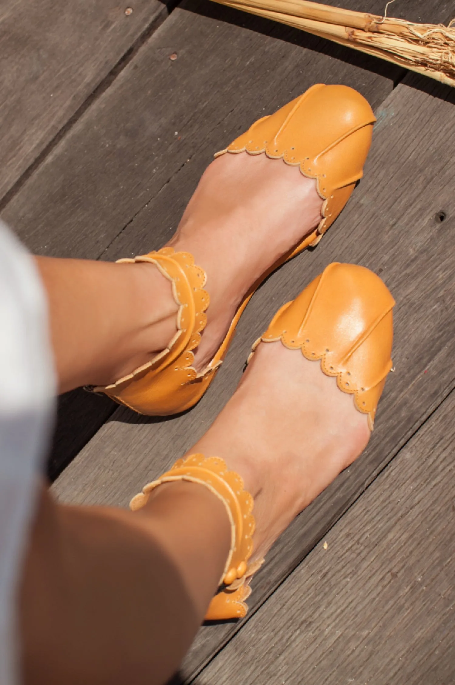 Love Bird Leather Flats