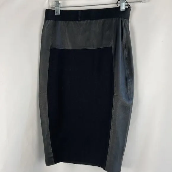 MarleneBirgerBlack Leather Stretch Skirt