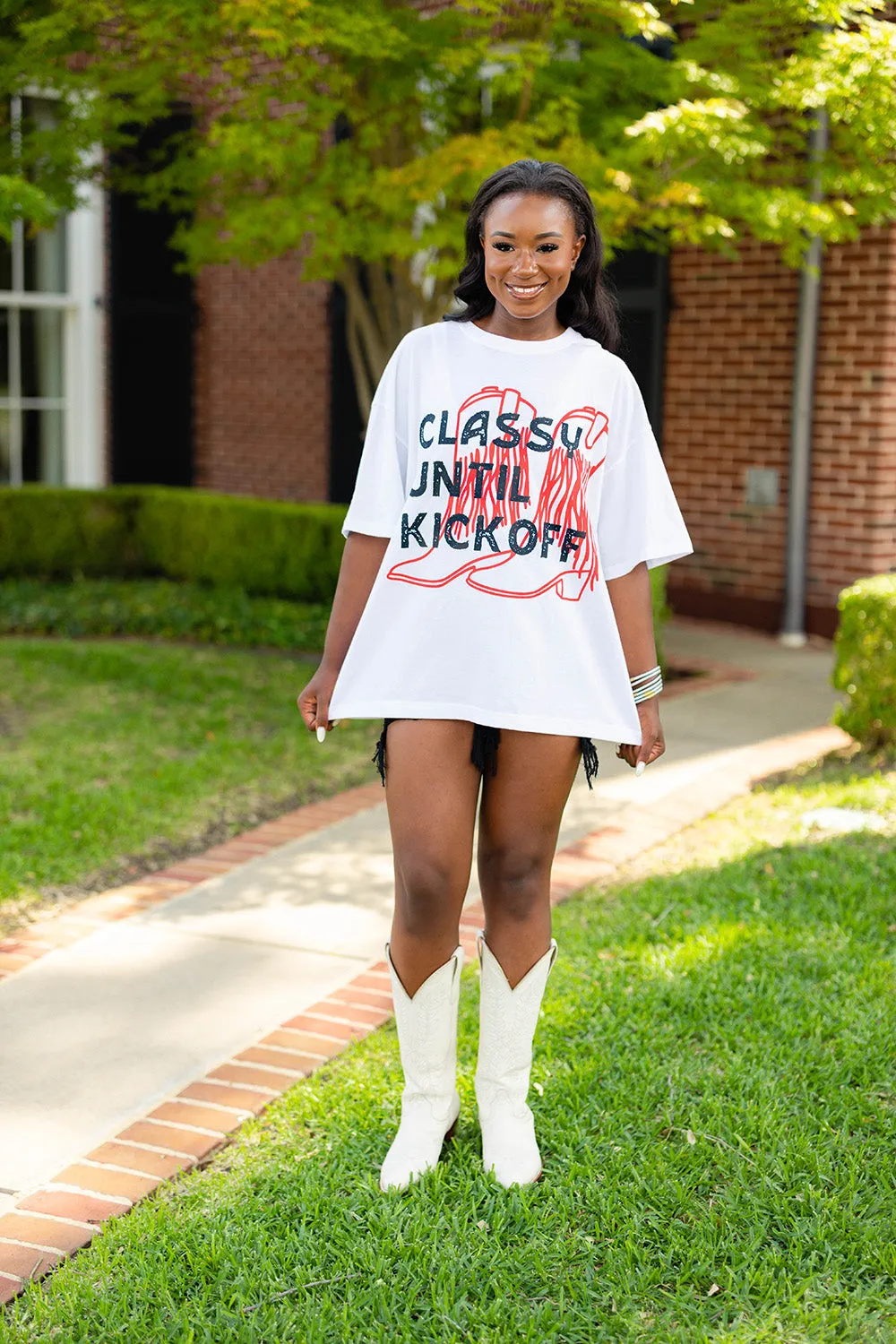 Marshall Oversized Graphic Tee - Classy Red