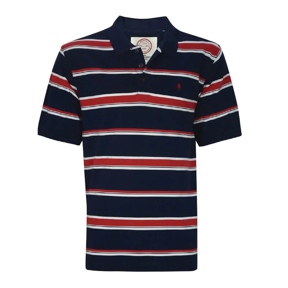 Men's Thomas Cook Leo Stripe Polo Blue