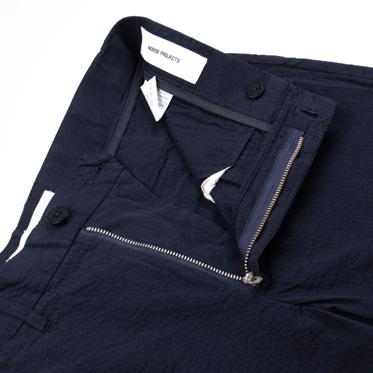 Norse Projects - Aros Seersucker Shorts - Dark Navy