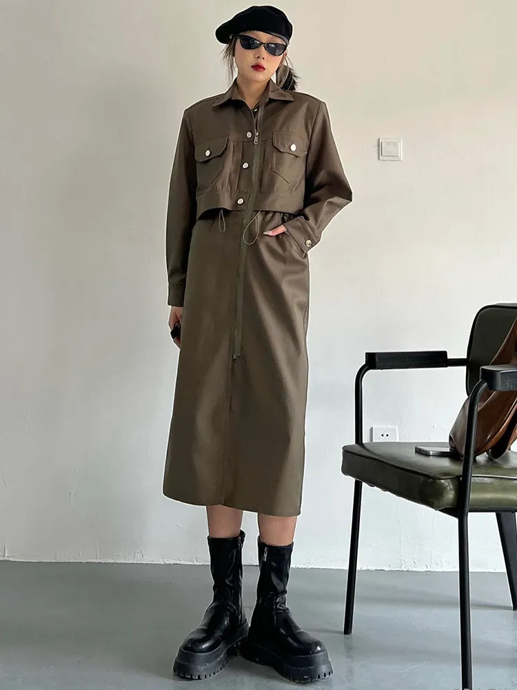 Nuuko Drawstring Jacket Dress