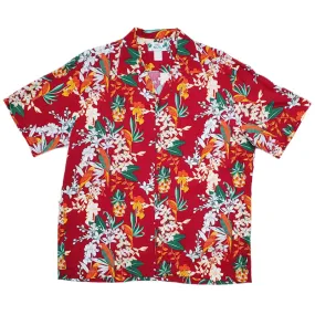 Parrots Vintage Inspired Hawaiian Aloha Shirt | Red