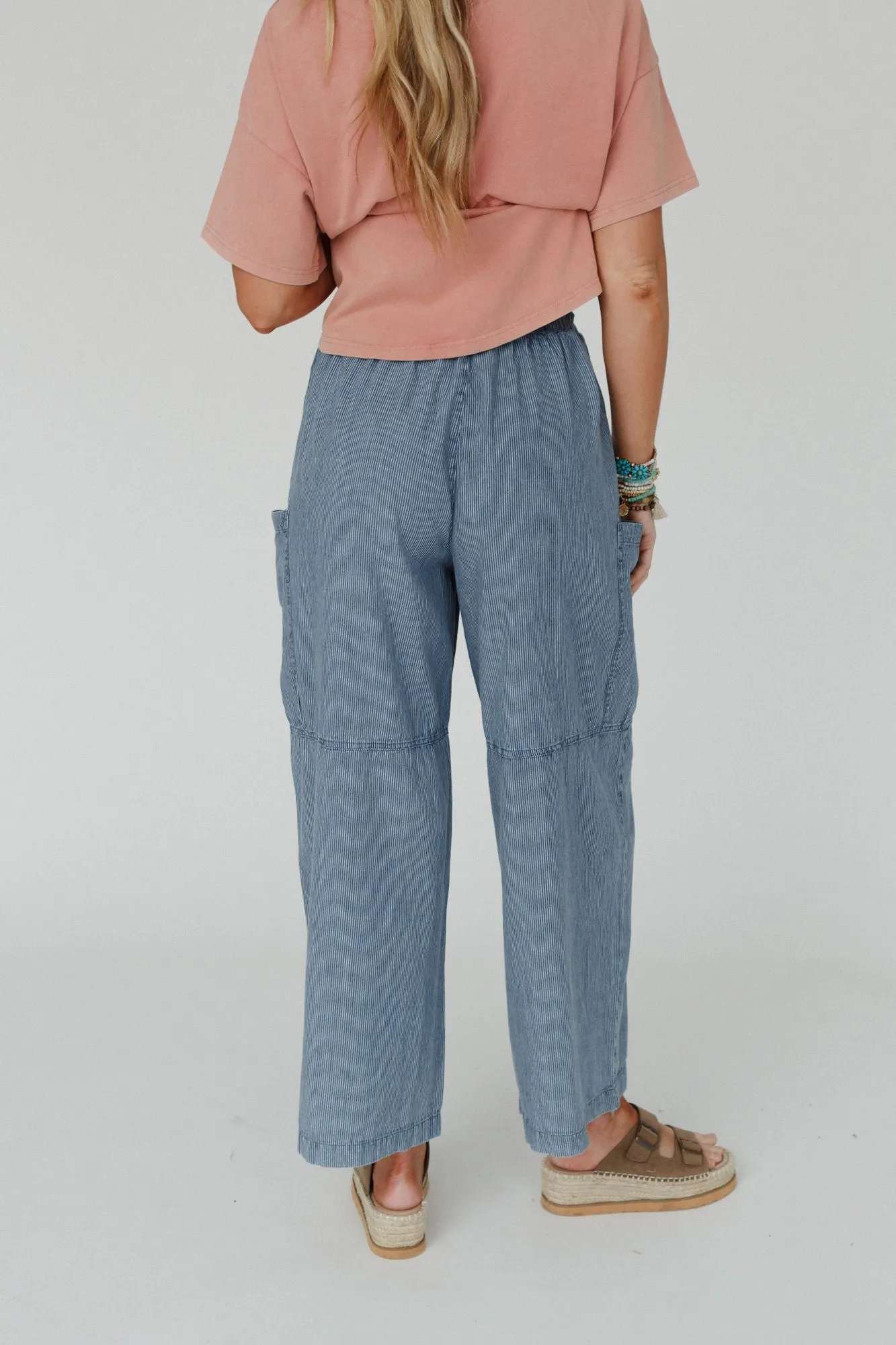 Piece Of Paradise Wide Leg Pants - Blue