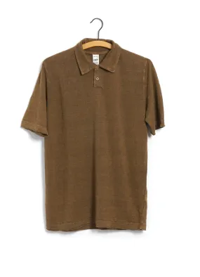 POLO | Short Sleeve 2-Button Polo | Tobacco