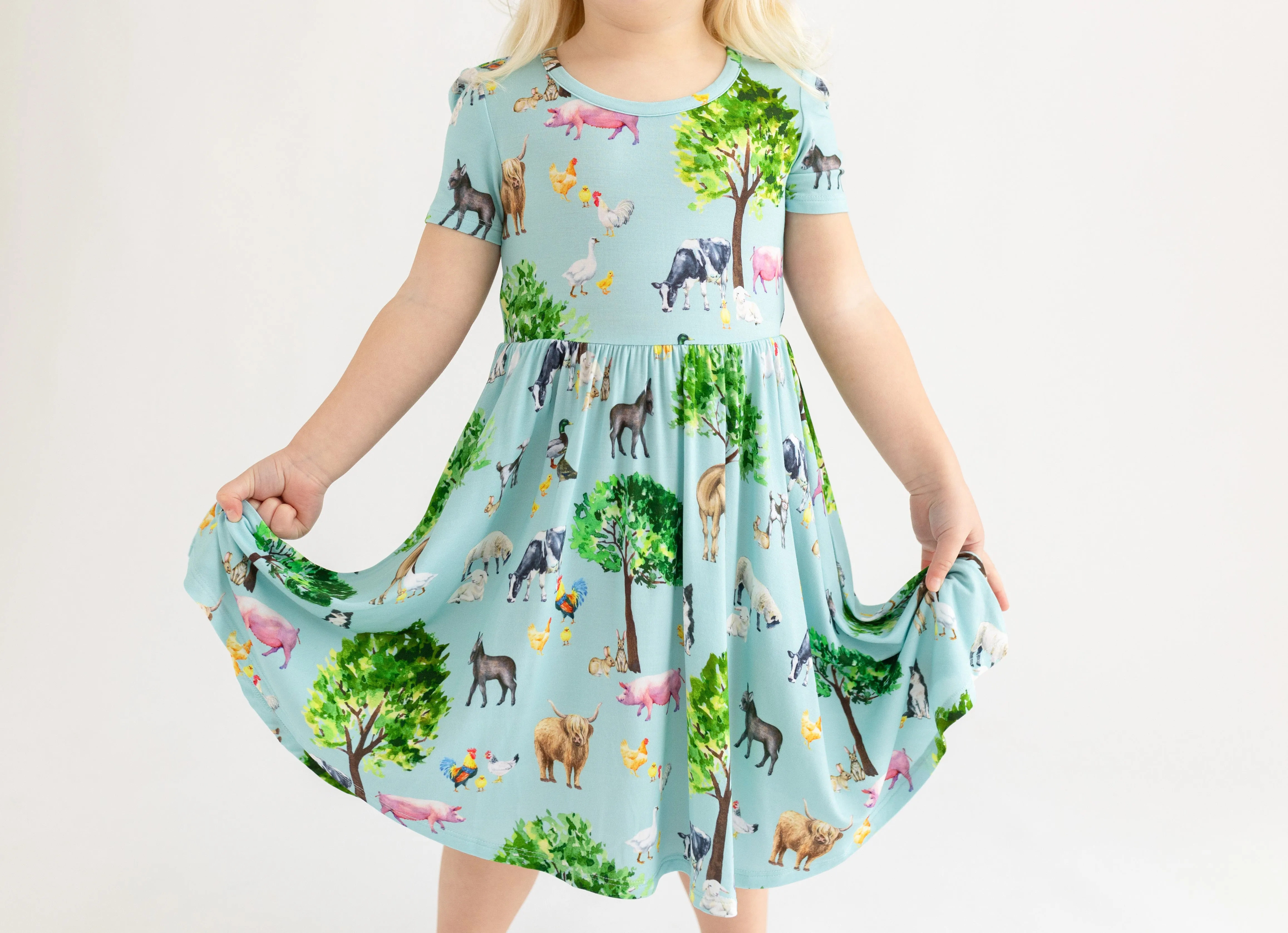 Posh Peanut Brayden S/S Basic Twirl Dress