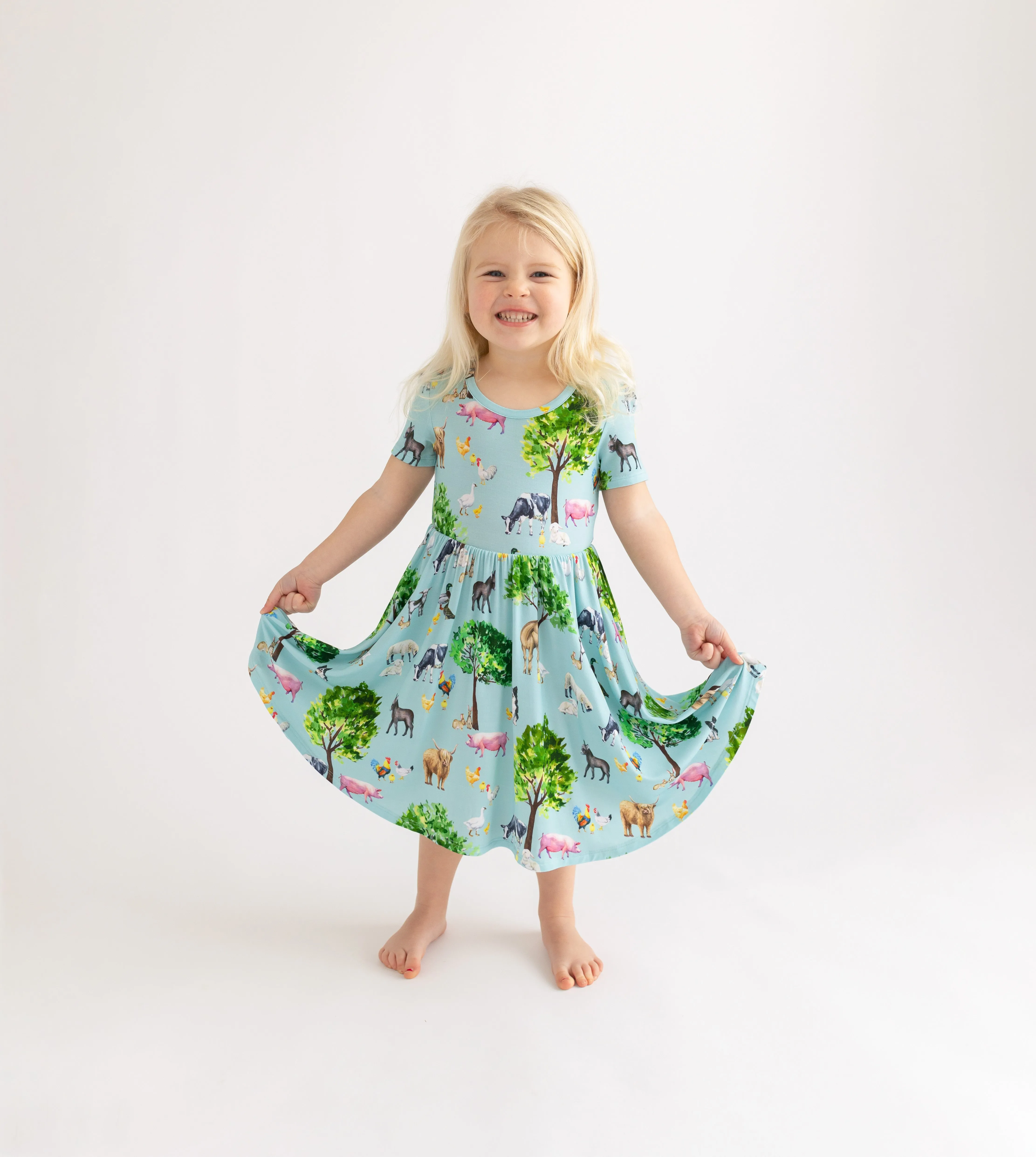 Posh Peanut Brayden S/S Basic Twirl Dress