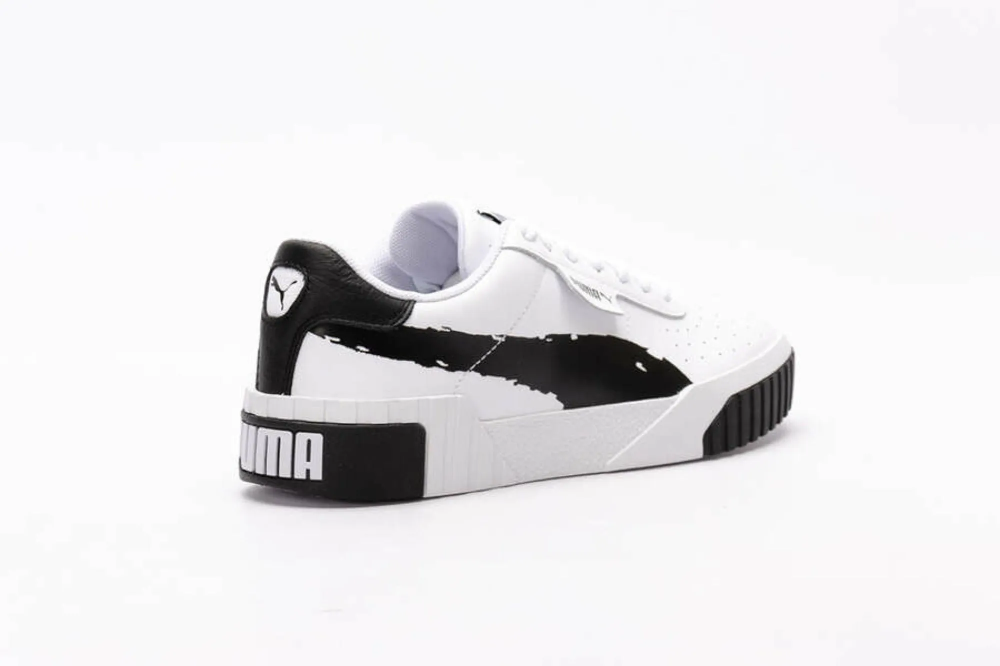 Puma Cali Brushed women's sneakers shoe 373896 01 white black