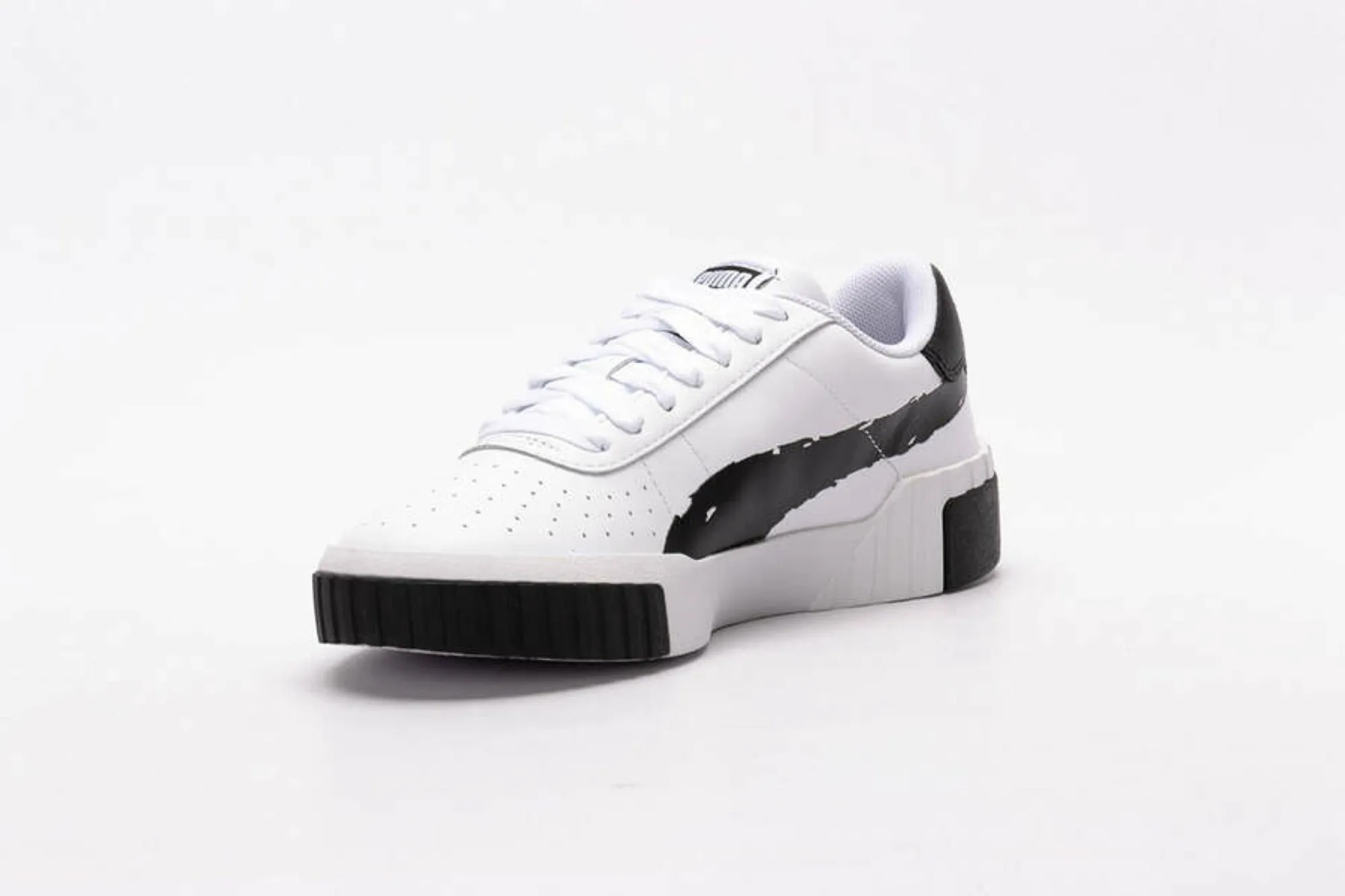 Puma Cali Brushed women's sneakers shoe 373896 01 white black