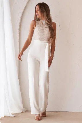 Saba Pantsuit - Ivory/Nude