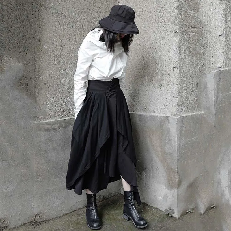 Satsuki Double Layer Irregular Skirt