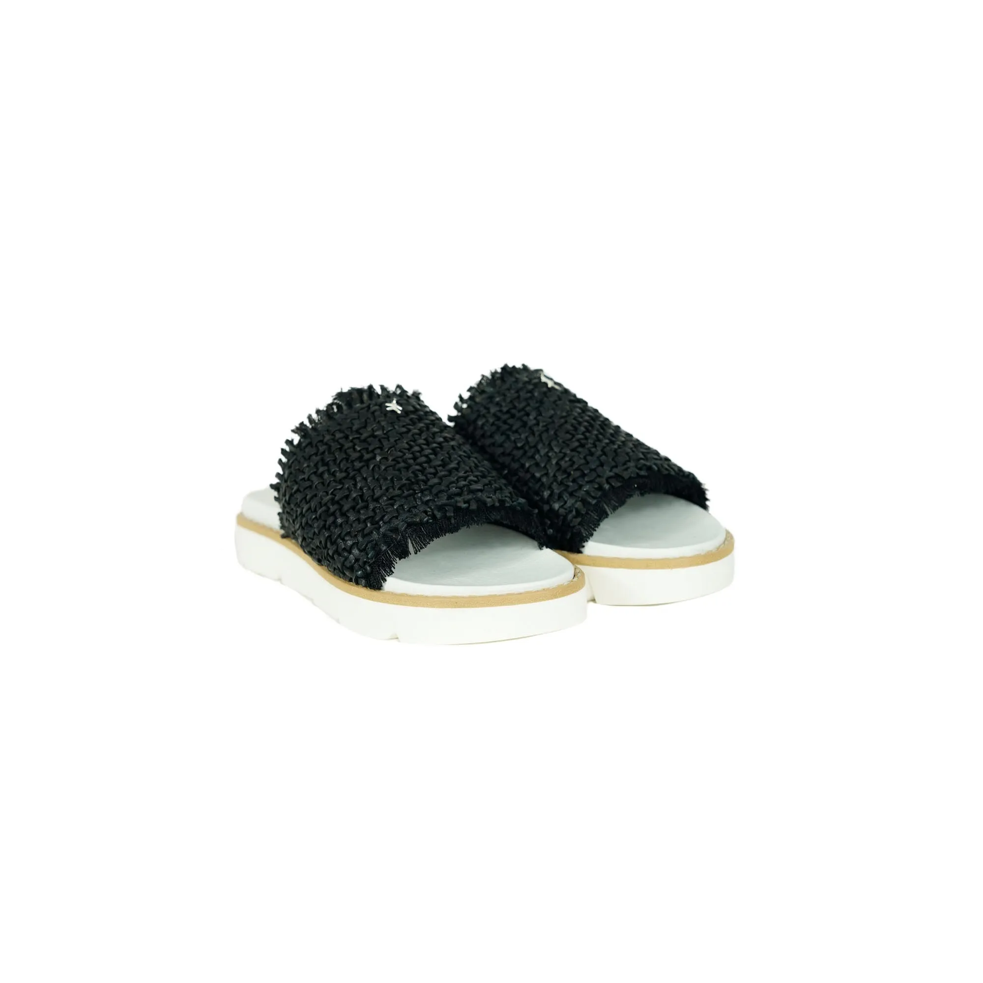 Slipper Intreccio Madreperla Black