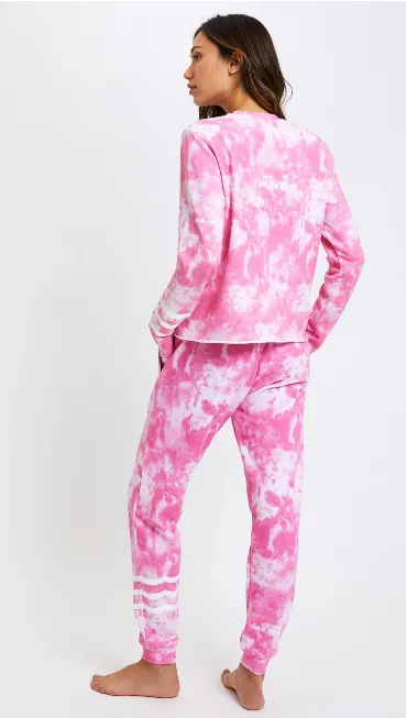 Sol Angeles passion pink marble jogger