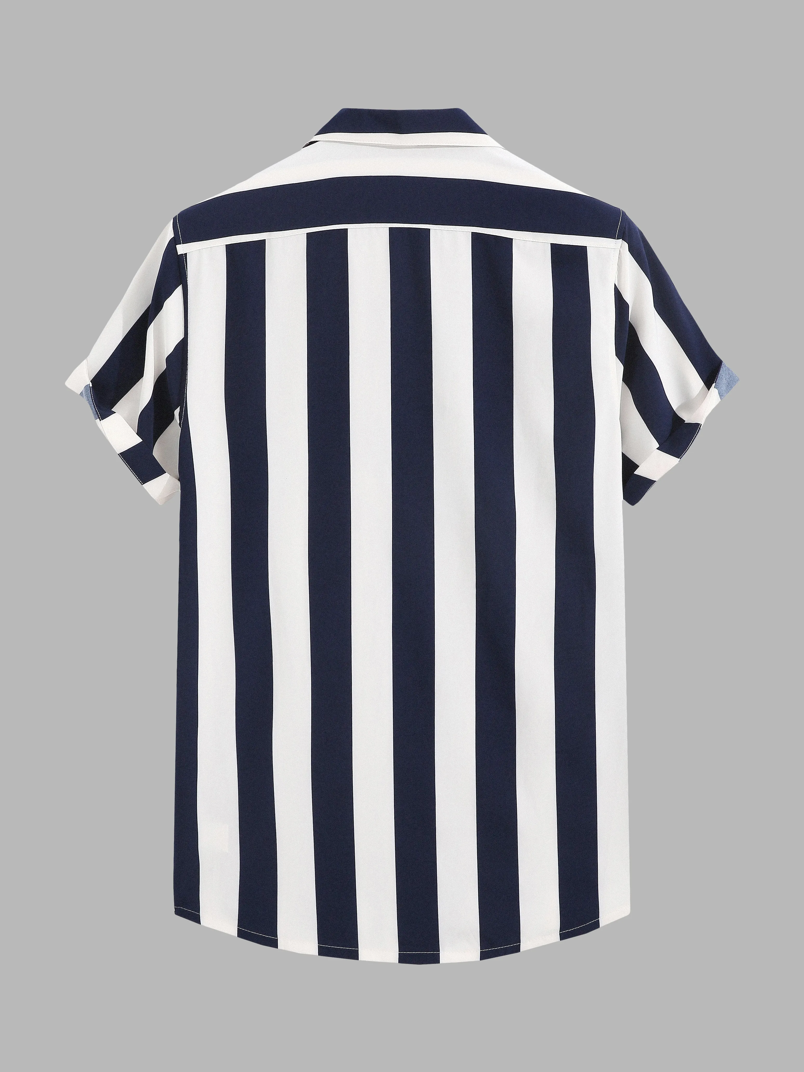 Stripes Casual Short Sleeve Shirts