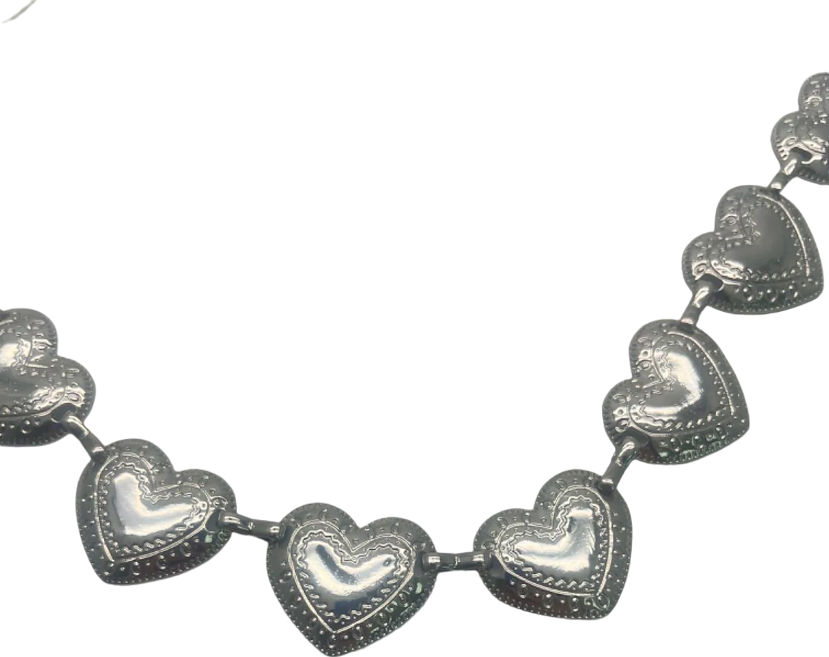 Superdown Silver Heart Chain Belt