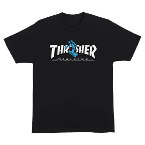 T-SHIRT SANTA CRUZ X THRASHER SCREAMING LOGO SS BLACK